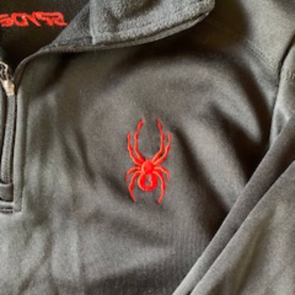 Black Spyder 1/4 zip jacket - Mens Small - Picture 3 of 3